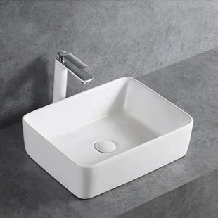 洗手池工程款藝術盆北歐陶瓷台上盆小尺寸方形衛生間洗手盆家用陽