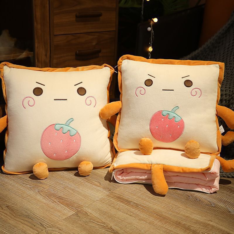 almohada de siesta, manta de doble propósito, colcha de cama gruesa, sofá plegable de oficina, coche de almohada, envío gratuito.