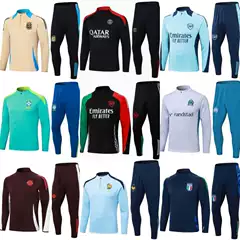 Factory Direct Paris Portugal Atletico Madrid Dortmund Arsenal Inter Milan Soccer Jersey Long Sleeve Training Suit Set