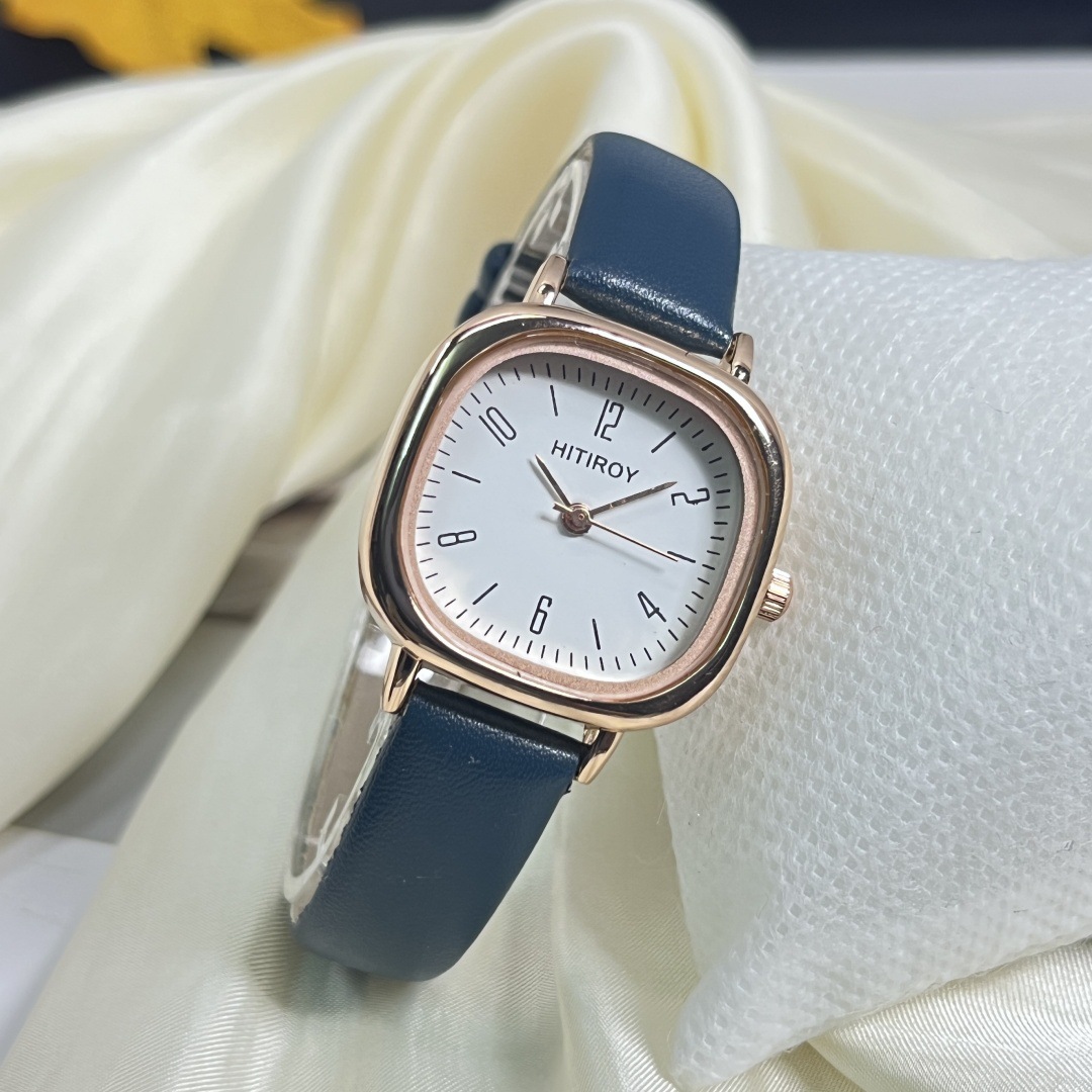 爆款女士复古方糖手表女款学生简约小众轻奢2023新款初高中高级感