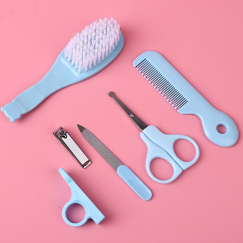 Cortadora de uñas para bebés, cortadora de uñas para bebés, enfermería de seguridad para recién nacidos, cortadora de uñas de prevención de pellizco, conjunto de seis piezas