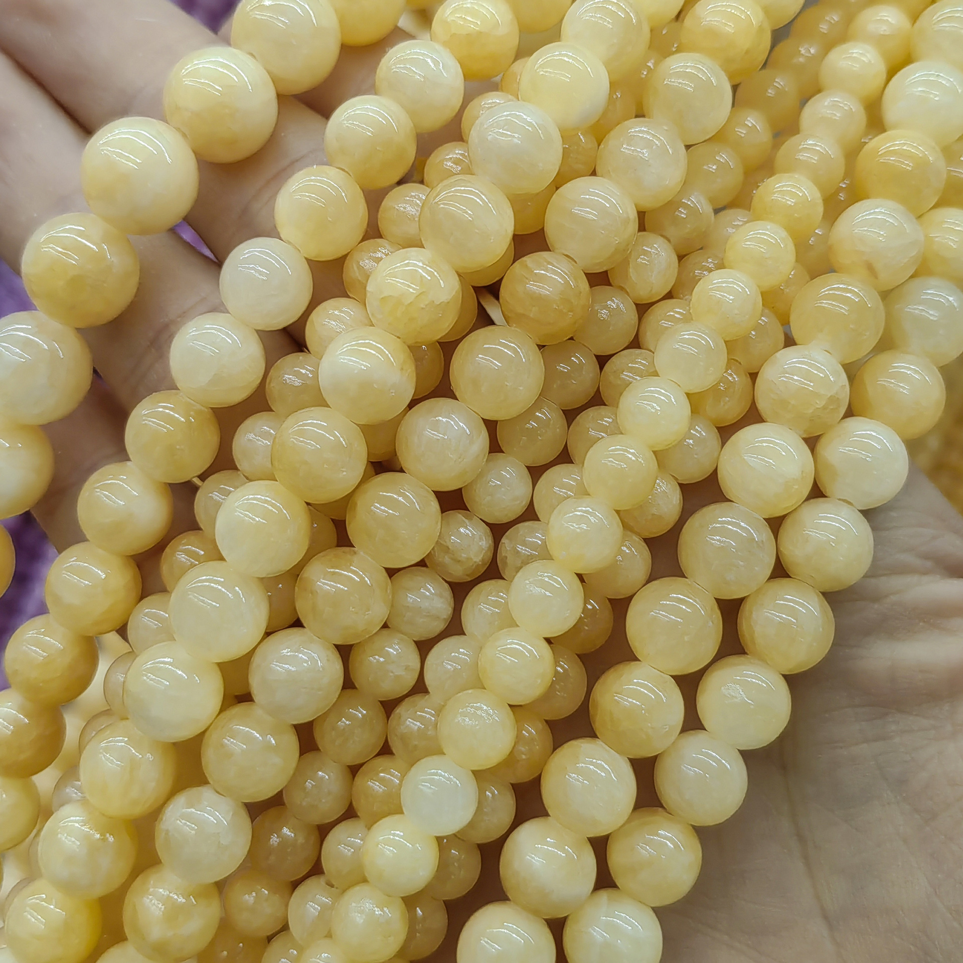 Natural beige Jade flor zafiro multi-color perlas sueltas cuentas redondas semiacabados DIY jade natural cuentas redondas joyería al por mayor