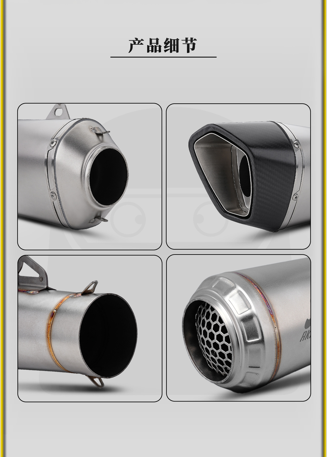Zhang Xue's 500RR motorcycle modified exhaust pipe, racing-style Scorpio exhaust, stainless steel tail section, non-destructive installation