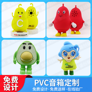 Customized Cartoon Small Speaker Mold Opening Fruit Gift Sydney Avocado Shape Creative Gift Pvc Bluetooth Speaker