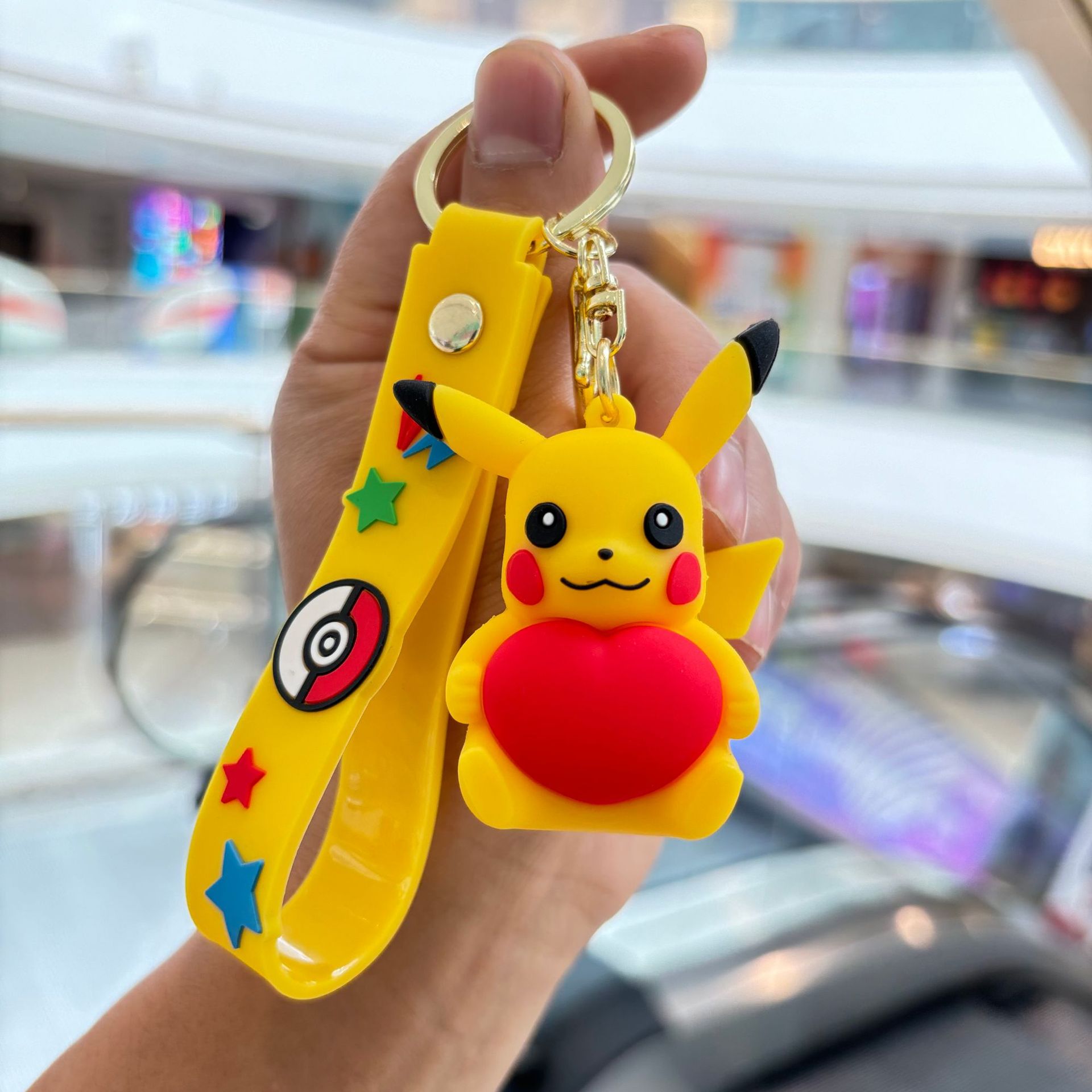 Cartoon Pikachu llavero colgante Pokémon colgante bolso de automóvil llavero PVC muñeca