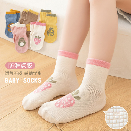 24 New Spring Baby Socks Combed Cotton Cute Cartoon Dotted Floor Socks Baby Toddler Socks Children's Socks