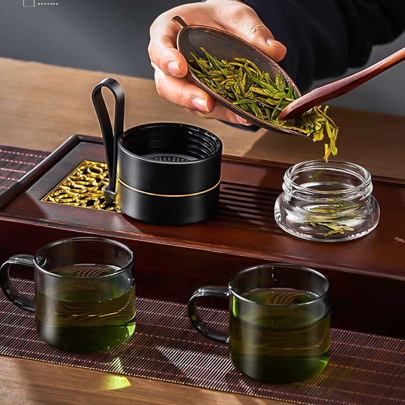 卸売夏用茶水分離カップ、新作メンズステンレス製水筒、人気ガラス製内タンク付きお茶カップ、保温機能付き