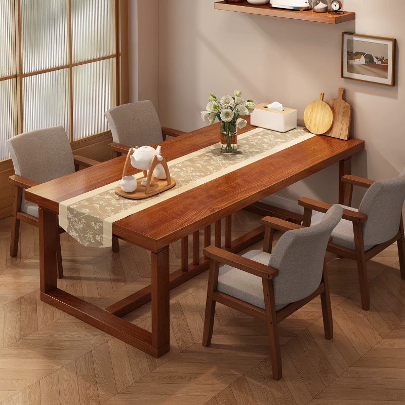Mesa de comedor y sillas de sala de estar, comedor, dormitorio, mesa de comedor, mesa de té en una casa, simple y multifuncional, mesa cuadrada moderna.