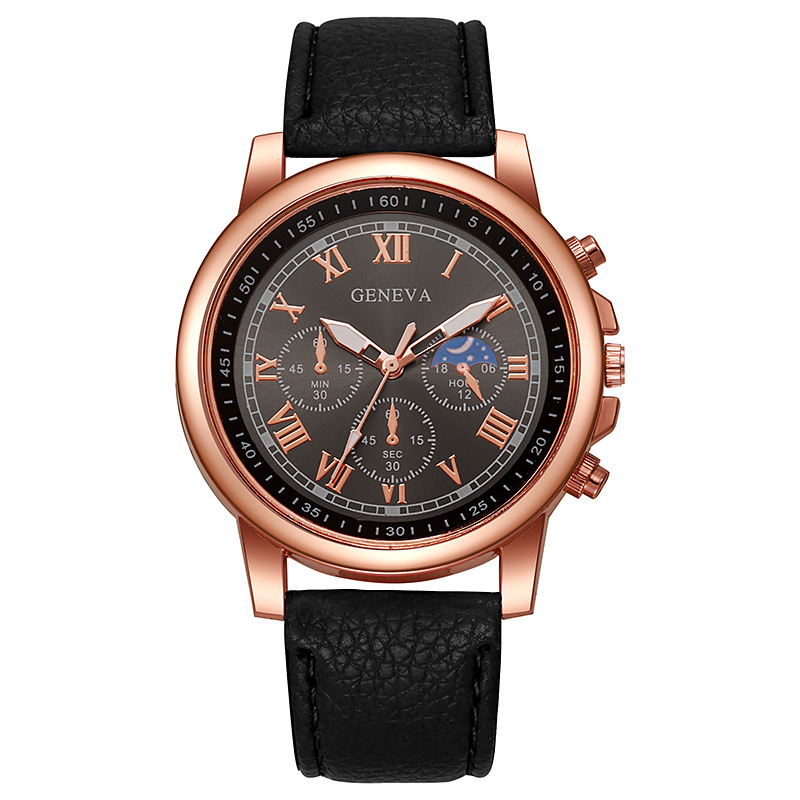 Douyin Duoduo plataforma transfronteriza Ginebra relojes medievales cinturón romano de tres ojos relojes de cuarzo fabricantes spot al por mayor