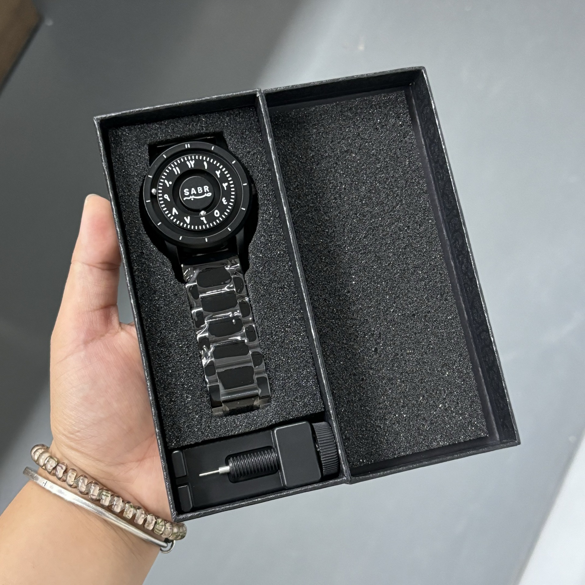 Magnetic Ball Suspension Cool Men's Quartz Watch Black Technology Sense Creative Personality Concept Waterproof Fashion Watch