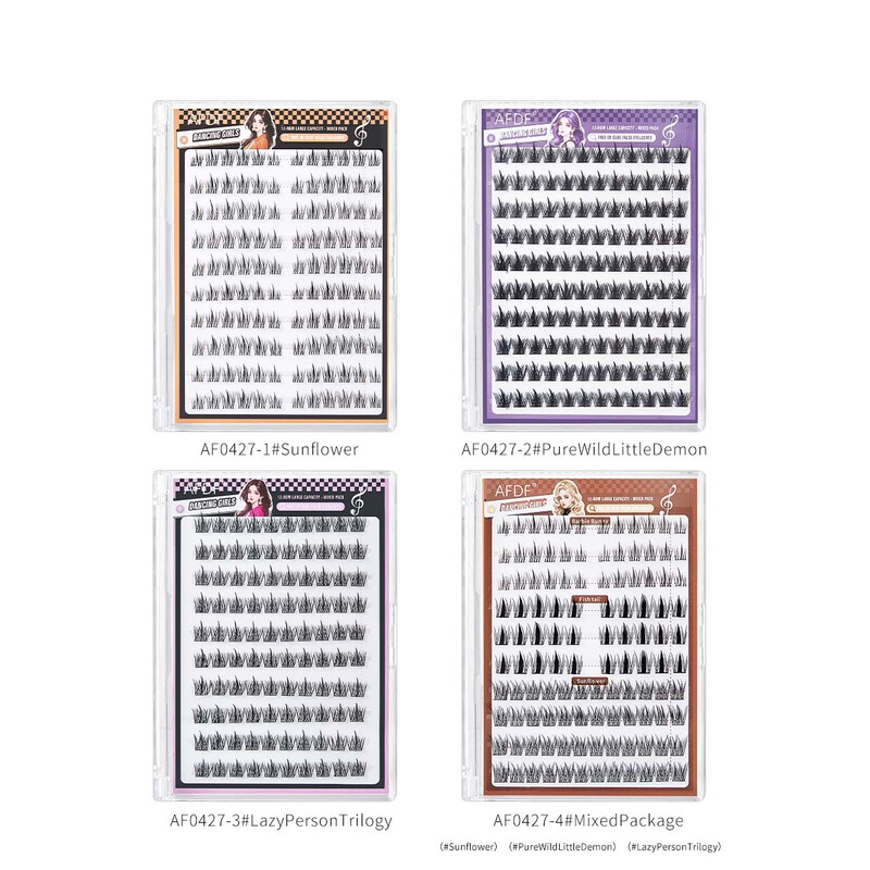 Self-adhesive false eyelashes外贸跨境DIY睫毛免胶全英文假睫毛|undefined