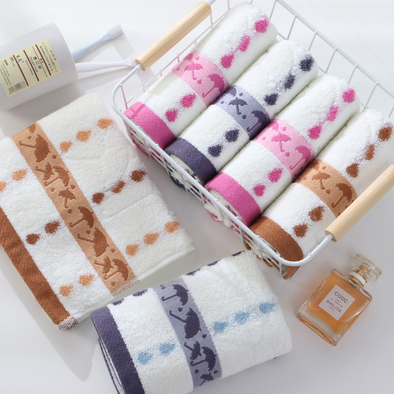 Gaoyang factory wholesale cotton towel goods labor home thick soft absorbent face towel embroidery logo