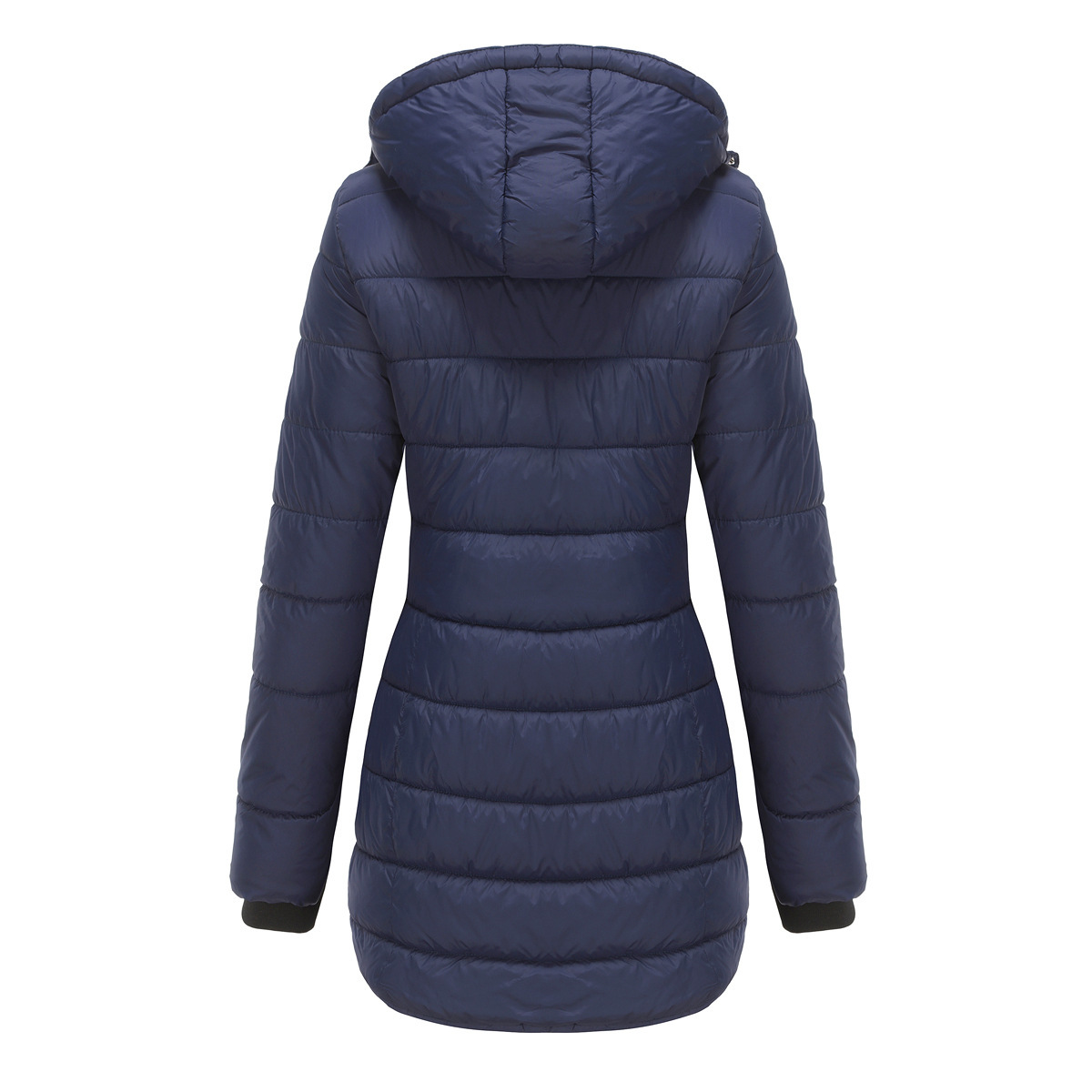 Abrigo de invierno para mujer con capucha extraíble parka impermeable_voghion.com