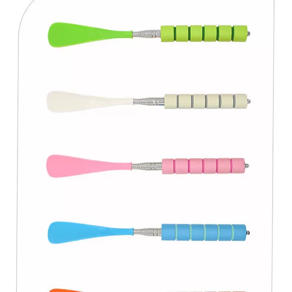 Original Factory 6-Color Stainless Steel Retractable Shoehorn, Long Handle Shoe-Wearing Tool, Wholesale