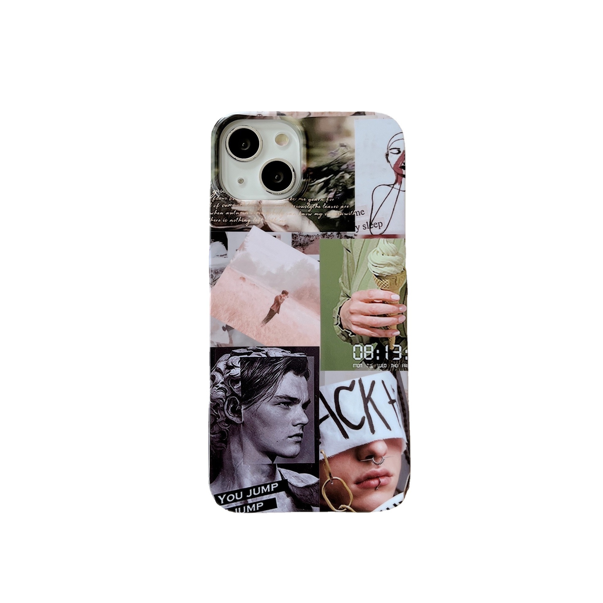 European style film phone iPhone 13, suitable for Apple 14 promax full package anti drop heat transfer 12 hard case_voghion.com