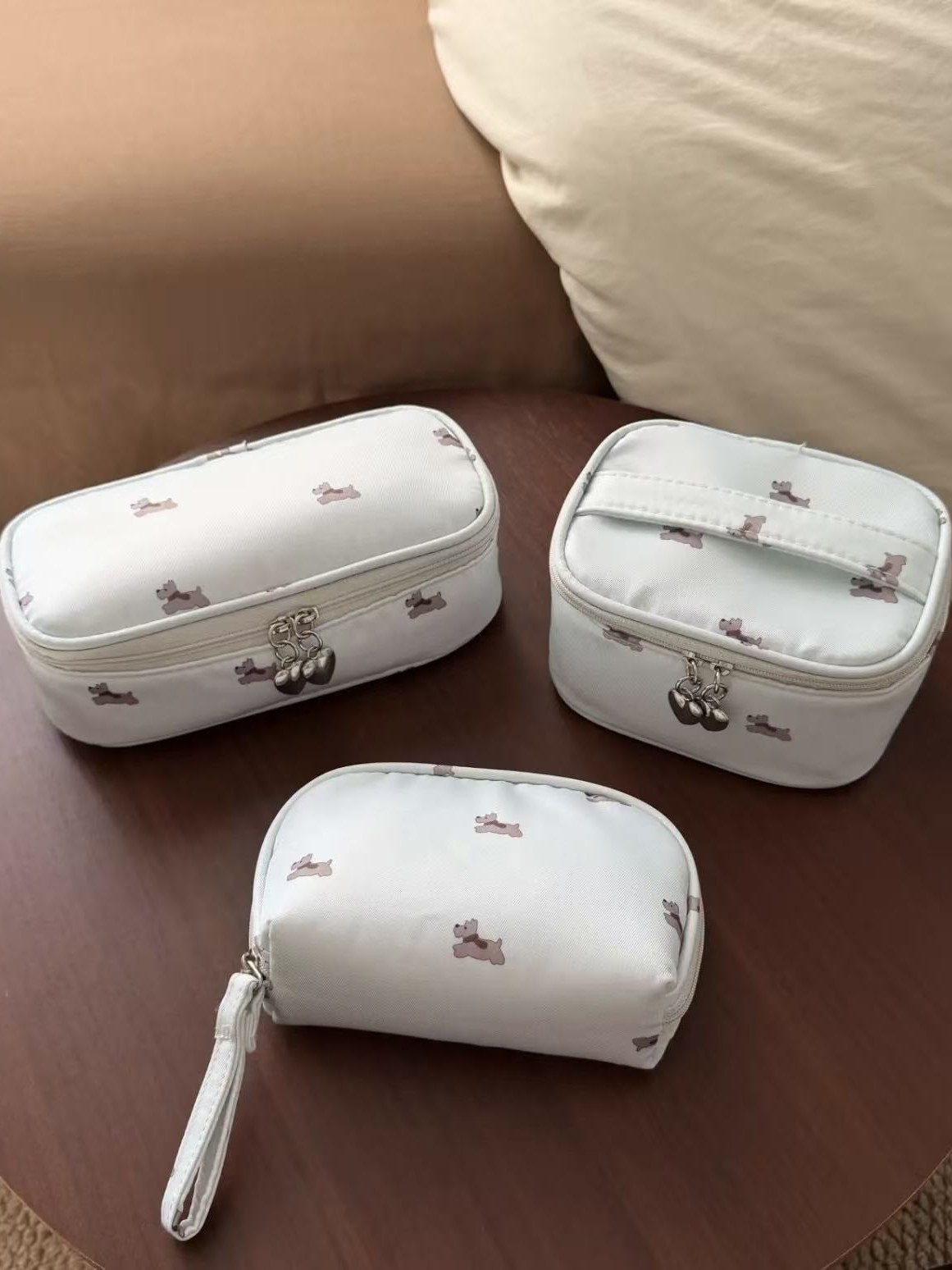 Handheld capacious waterproof cosmetic bag for traveling