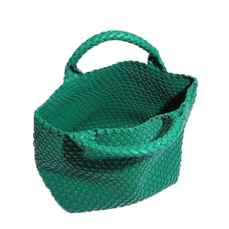 Modische Pu-leder Schultertasche Geflochtene Damentasche Groß_voghion.com