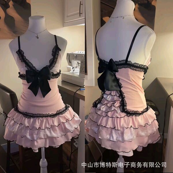 summer retro trend elegant sexy dress with bow