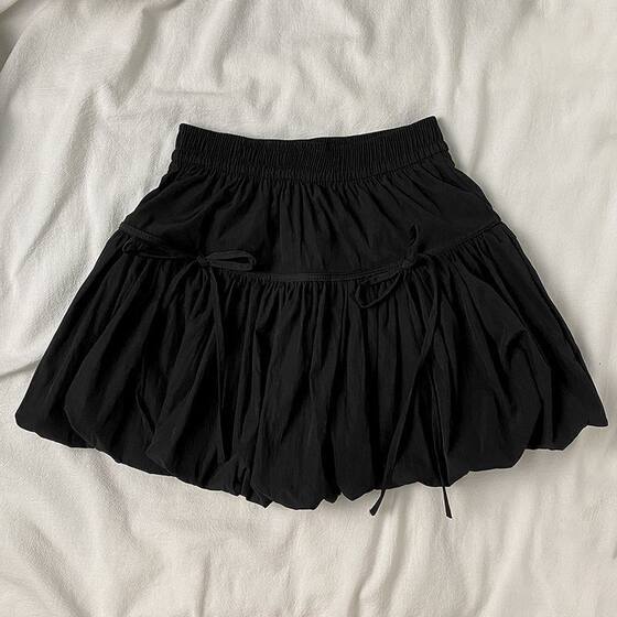 Design Niche Bow Tie Band Tutu Skirt Skirt Small High Waist Sweet Short Skirt Flower Bud Skirt