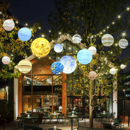 Outdoor lighting planet star lamp decoration glowing Earth lamp social media camping decoration lawn lamp courtyard landscape moon lamp