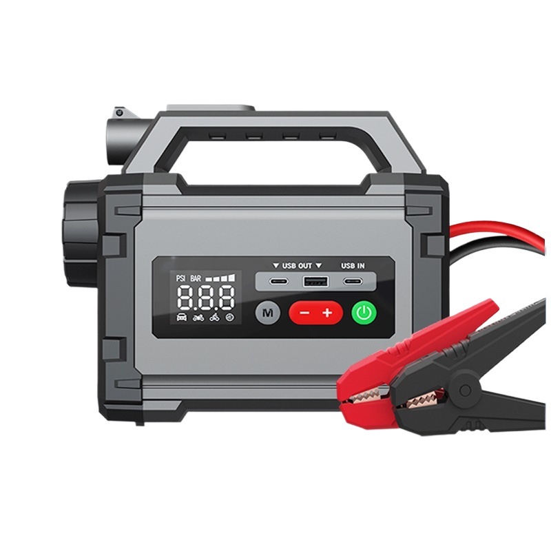 [iluminación de resaltado] bomba de aire montada en el automóvil de alimentación de la unidad de inflación de arranque de emergencia del automóvil 12 batería de pérdida de energía