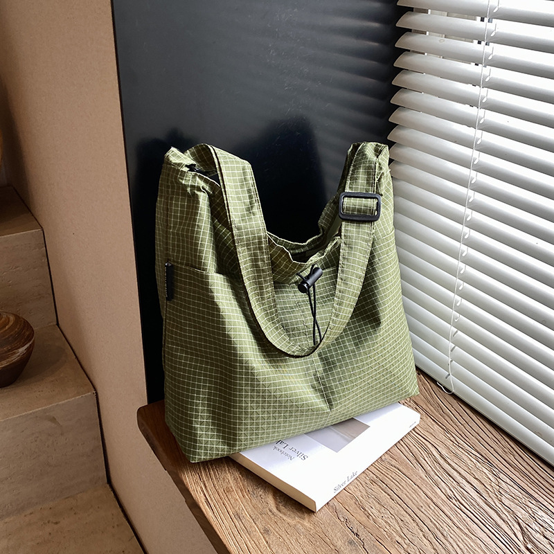 Tote Bag for Women 2025 Summer New Fashion Simple Style Crossbody Bag Drawstring Commuter Large Capacity Tote Bag