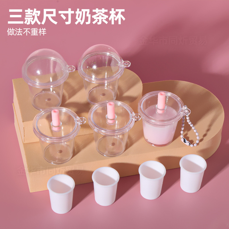 Taza de té de leche de simulación transfronteriza taza de mousse taza de paja de madera taza de comida miniaturizada diy crema pegamento taza de helado taza de cola