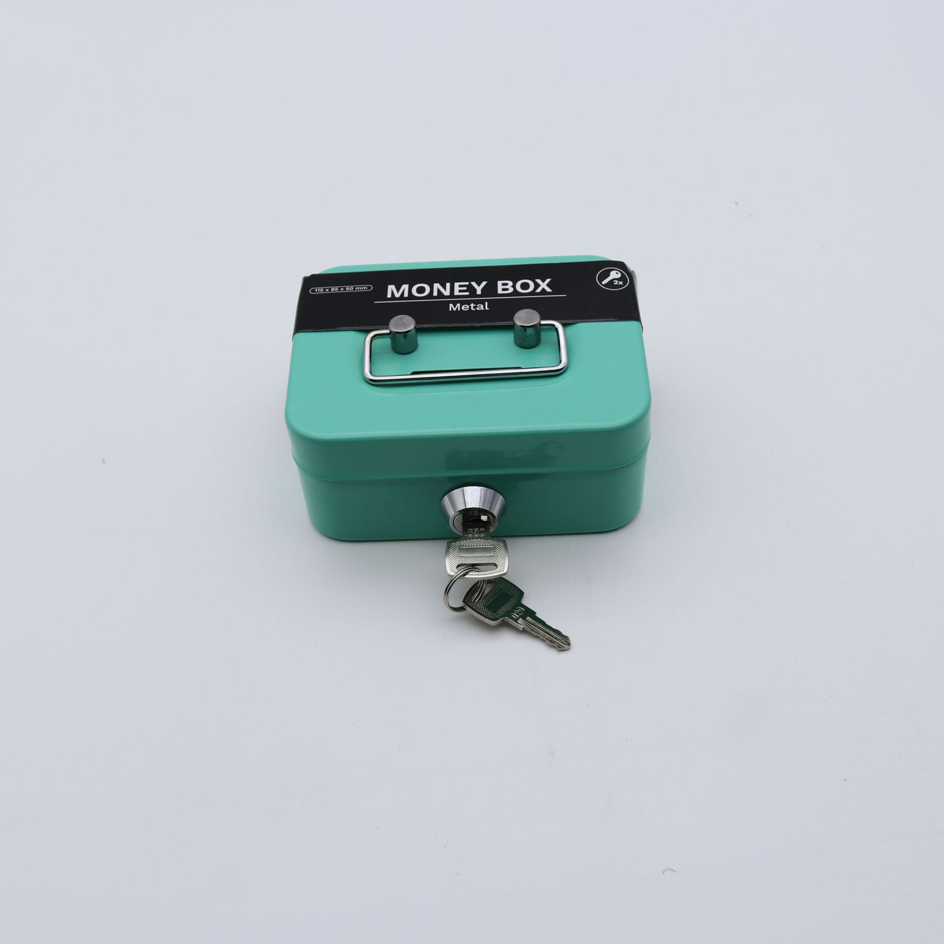 Nueva caja de almacenamiento de alcancía portátil creativa transfronteriza tamaño pequeño con caja de almacenamiento de claves caja de monedas con cerradura alcancía