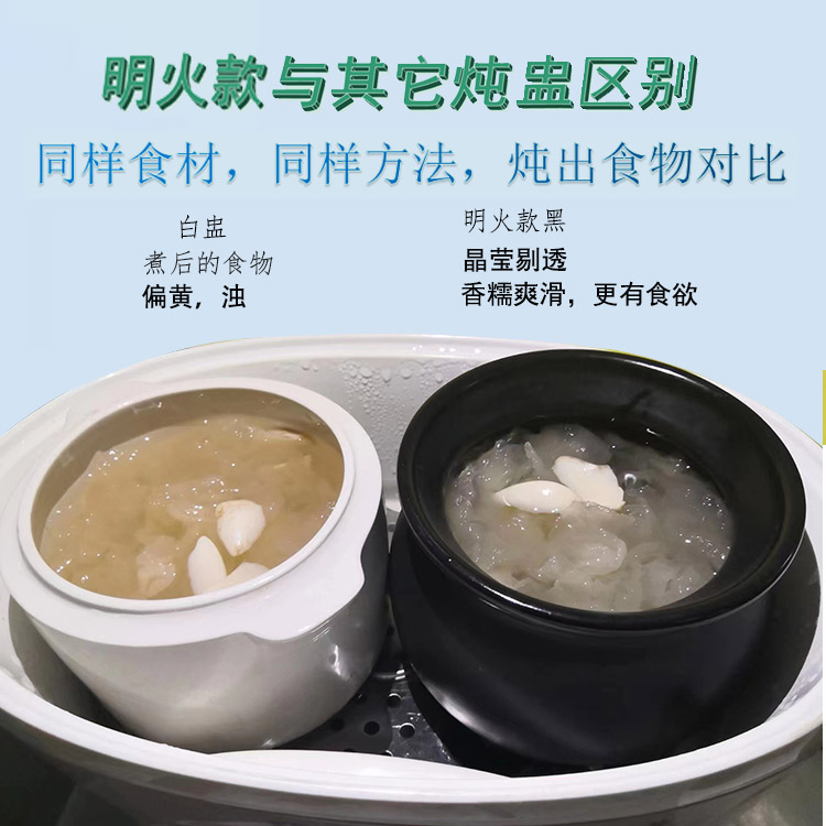 8N Mini Steaming Pot for Home Use, 2-Person Capacity, 4 Ceramic Cups Inner Pot, Single Serving Casserole for Stewing, Small Casserole with Open Fire Cooking