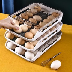 卵を転がした収納ケース冷蔵庫用新鮮保持のキッチン食品級整理棚に引き出し式神器専用
