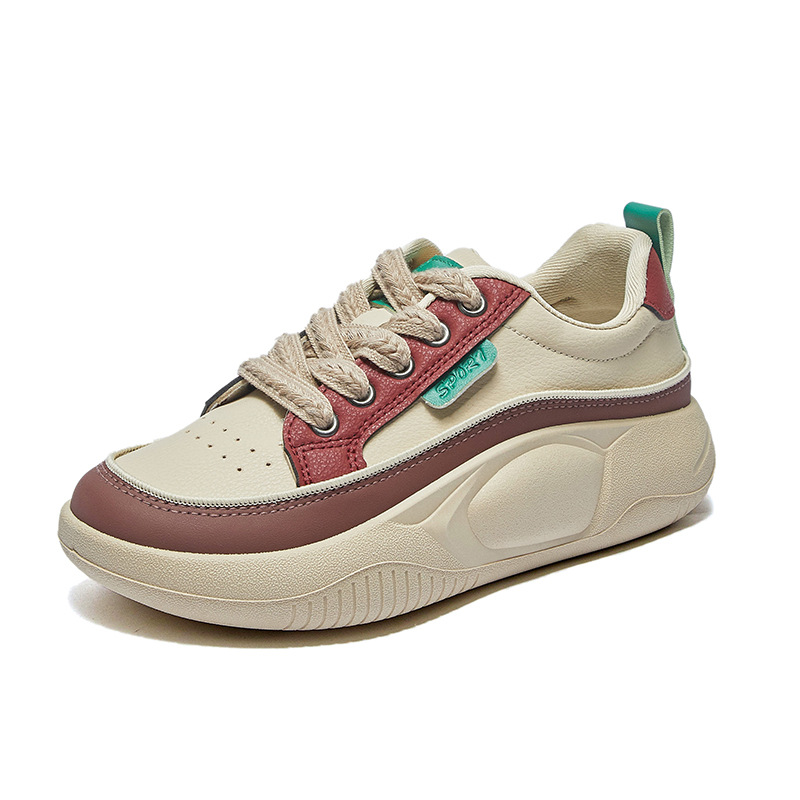 Women's Versatile Running Sneakers Warm Autumn Winter White Shoes_voghion.com