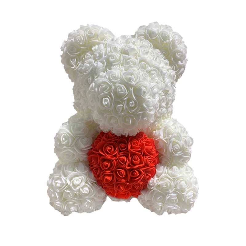 SF Express Eternal Flower Rose Bear 520 Día de San Valentín Regalo de Tanabata Día de la Madre Ramo de novia Regalo de cumpleaños