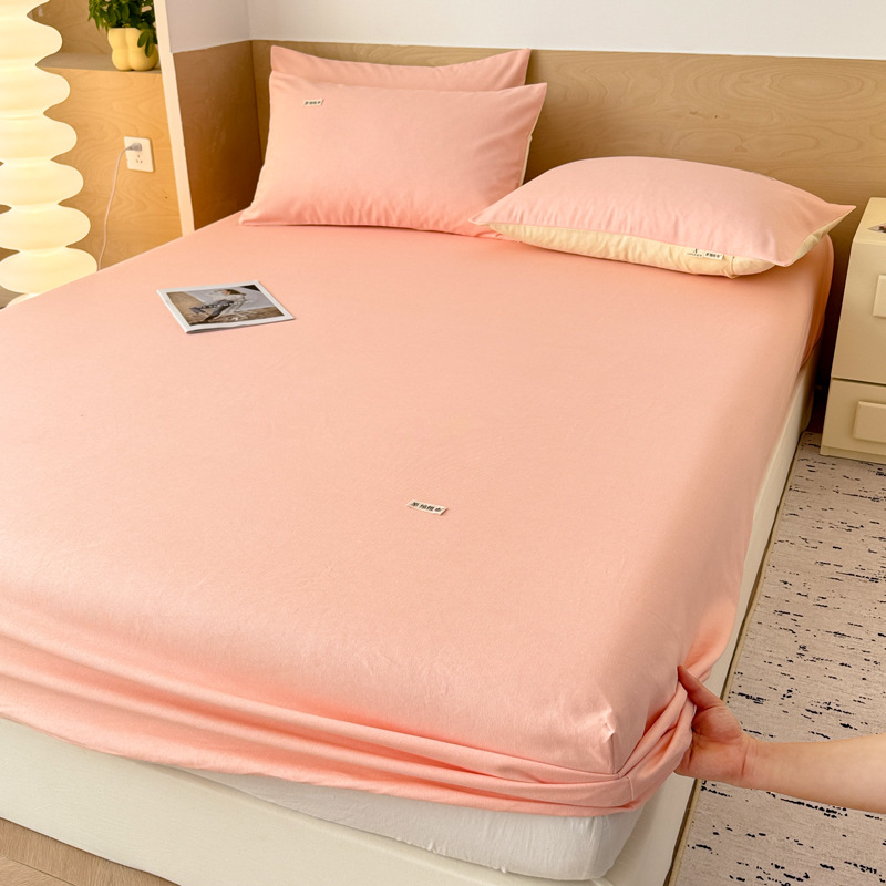 Colcha de cama de algodón de tela gruesa vieja pieza única 100 algodón todo incluido cubierta protectora de colchón 2025 nueva funda de cama gruesa 3