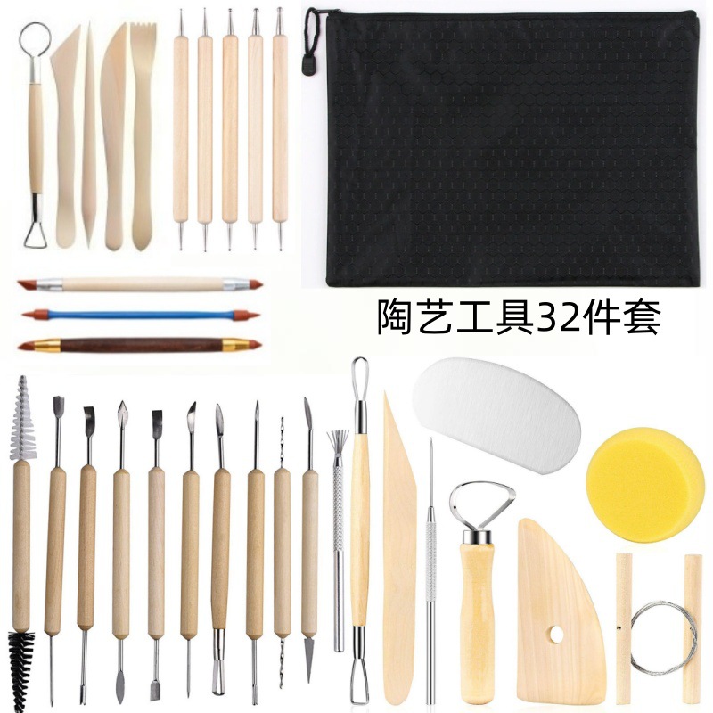 Juego de 5 Herramientas de Cerámica para Trabajar la Arcilla, Cuchillos para Esculpir Arcilla, Herramientas de Escultura de Arcilla de Doble Cabeza para Niños, Venta al por Mayor