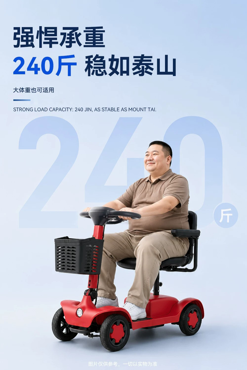 2026 New Model Elderly Mobility Scooter, Four-Wheeled Electric Vehicle for Adults, Foldable Small Electric Scooter for Seniors for Grocery Shopping