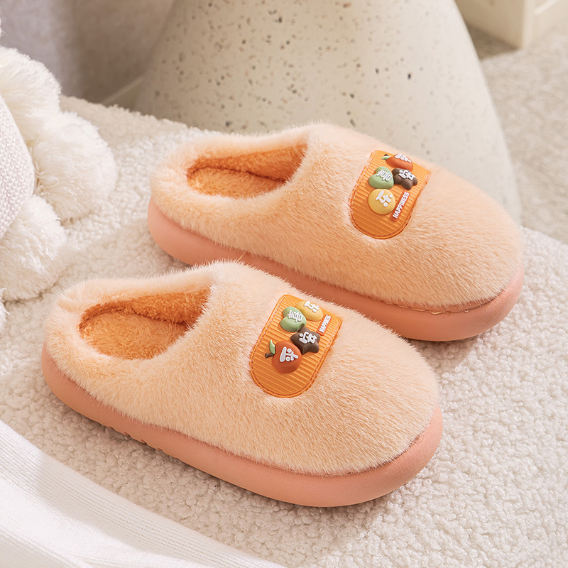 Qaidashun zapatillas de algodón para hombres y mujeres invierno nuevo interior y exterior peluche pareja zapatillas de algodón cálidas peluche al por mayor