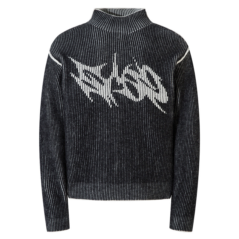 Foreign Trade American Style Retro Gothic Alphabet Double-sided Sweater Knitwear Men's Loose Lazy Style Couple Fashion Brand Autumn and Winter