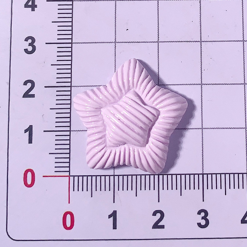 Nuevos acessorios de resina de doble capa de macarón de pentaco de crema pegamento para el cabello pin de cabello agujeros de hebilla de zapatos hechos a mano, etc.