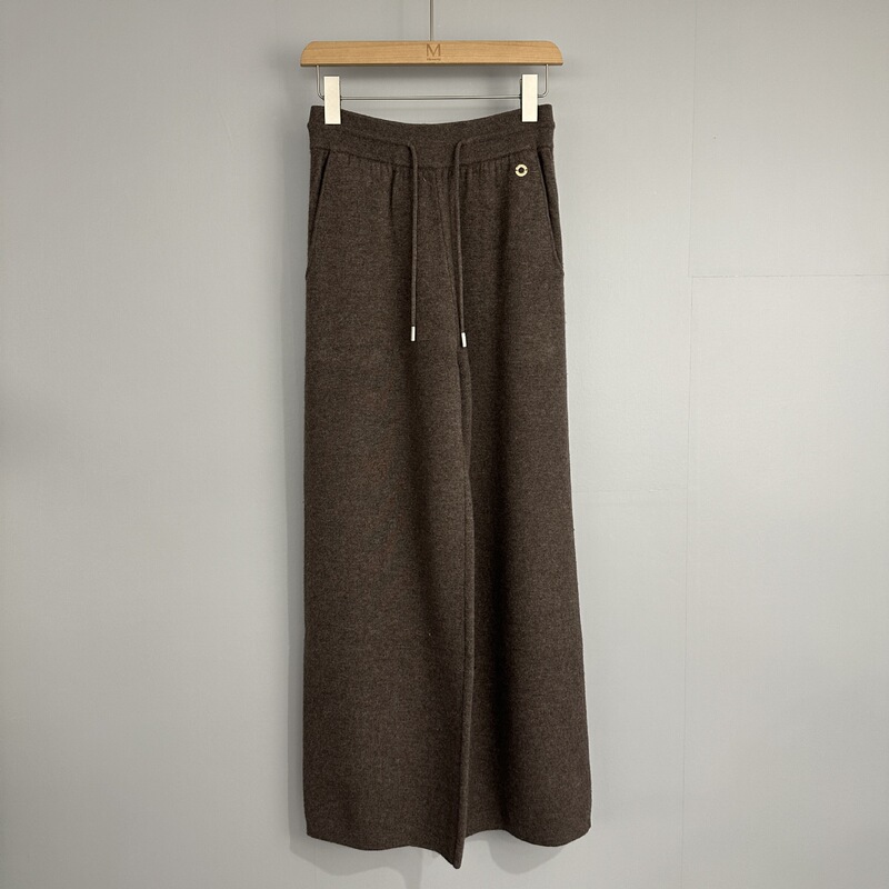 Lp Wool Cashmere Loose Slimming High-Waisted Elegant Warm Straight-Leg Pants Women's Pants 2025 Winter Fashion Casual Pants