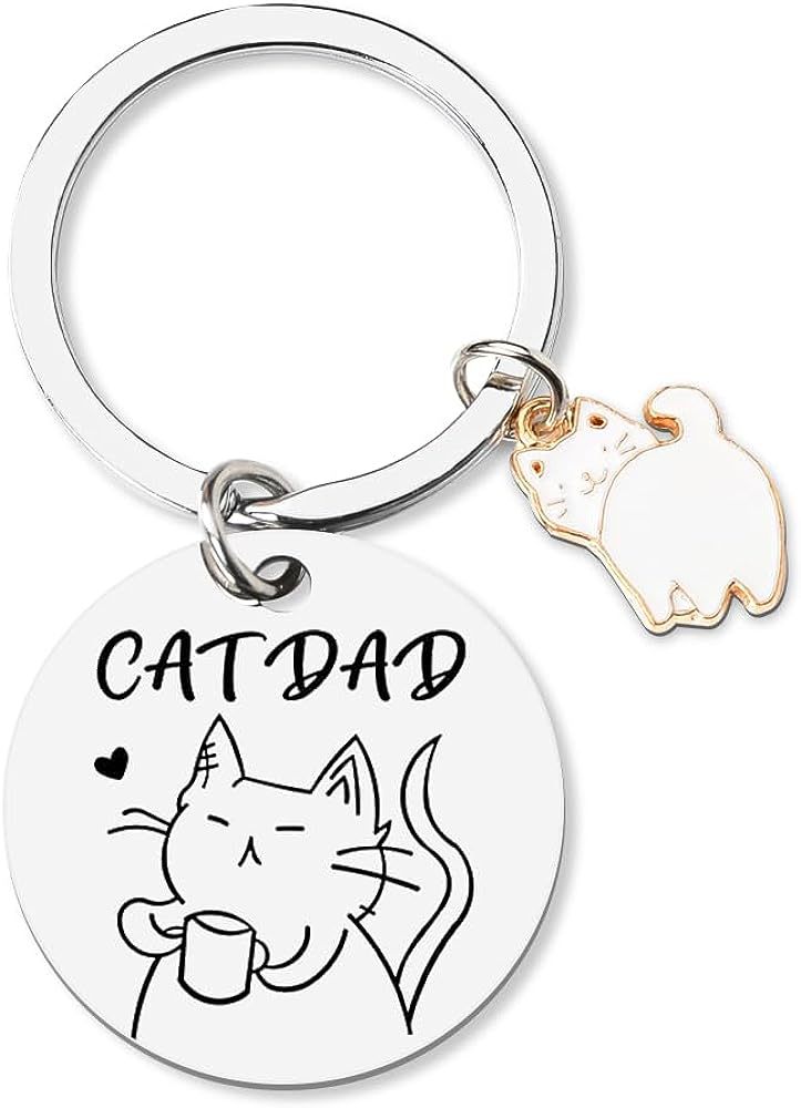 Unisex Gender Cute Letter Cat 201 Stainless Steel Unisex Unisex Keychain
