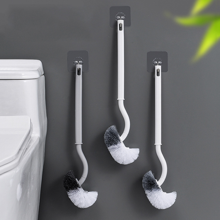 トイレブラシ クリーニングブラシ トイレブラシ プラスチック卸売 和風 S字エルボ 浴室トイレ壁掛け 死角なし|undefined