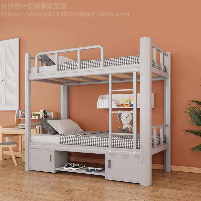 長沙鉄製ベッド鉄フレームベッド工場卸売カスタム学生寮二段ベッドカスタムメイドダブル二段ベッド鉄ベッド|undefined