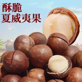 夏威夷果奶油味薄皮大颗粒坚果休闲零食胡桃果手剥开口夏威夷果