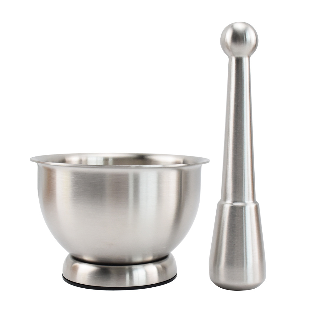 Stainless Steel Garlic Masher Pepper Grinder suit Solid Garlic Masher Grinding Masher Garlic Mortar Garlic Masher