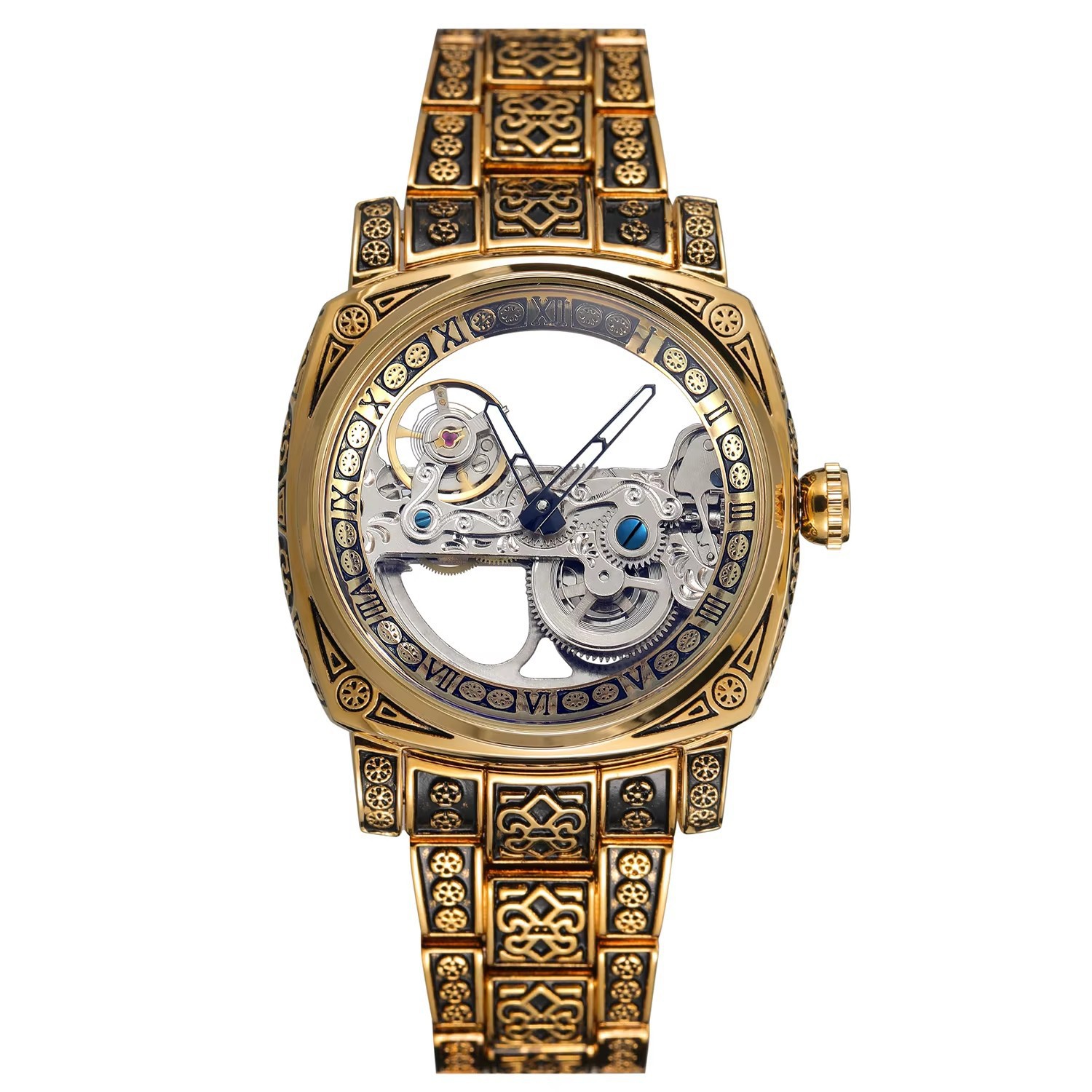 2026 FORSINING Vintage Men's Carved Hollow Fashion Automatic Mechanical Watch_voghion.com
