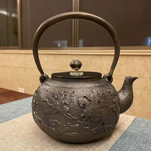 出口日本鐵壺鐵茶壺 氮化無塗層手工燒水壺茶具家用年會禮品批發