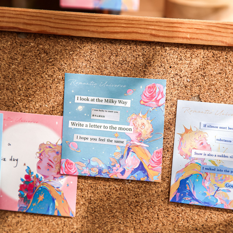 Mr. Paper tarjeta trasera N publicación Star Dream Adventure Departamento Animación Ilustración de personajes Notas adhesivas para estudiantes Notas de oficina
