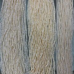 三款 2~3mm 土豆圓 強光 白亮 無紋 無花皮 天然淡水珍珠 diy配件