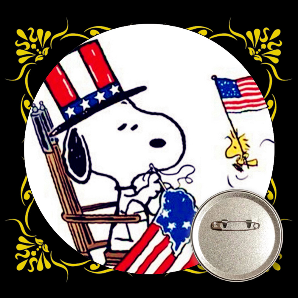 Snoopy bar transfronterizo insignia broche de estaño metal medallas conmemorativas anime periferia al por mayor