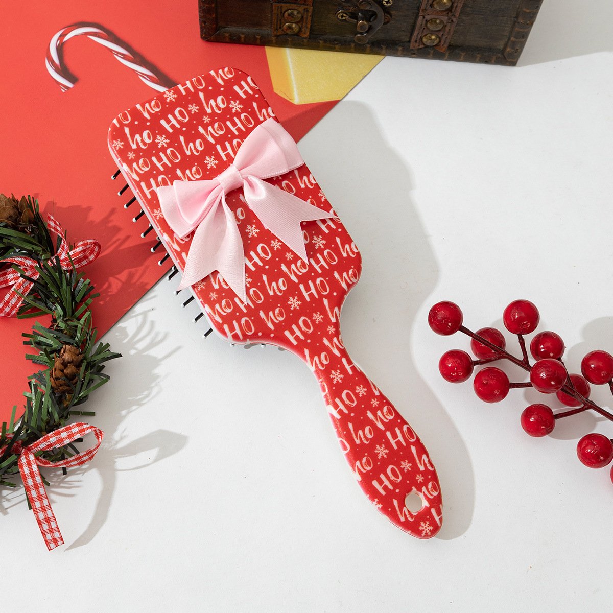 Christmas Festival Sweet Letter Bow Knot ABS Hair Combs